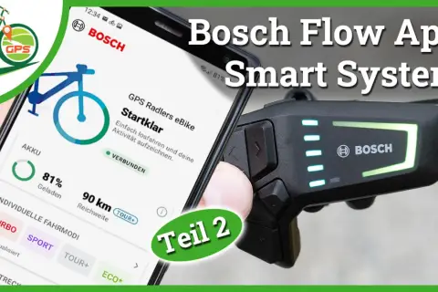 Bosch Flow App zeigt Akku-Status und Reichweite. Das Smart System für dein ebike.